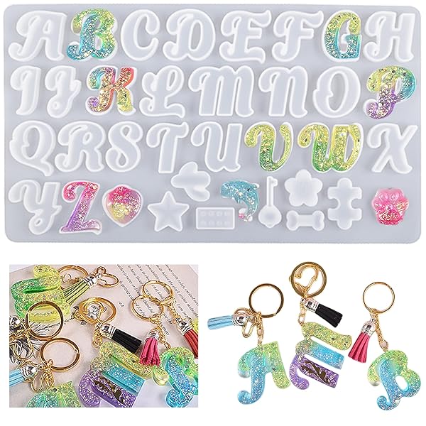 レジン シリコンモールド 個性 アルファベット イヤリング ペンダント キーホルダー 装飾 レジン型 英..