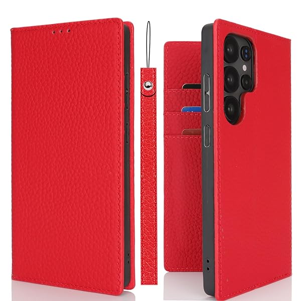 対応 Galaxy S25 Ultra ケース ギャラクシーS25 Ultra ケース 手帳型 本革 ストラップ SC-52F スマホケ