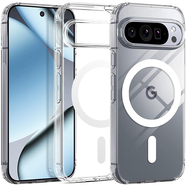 Pixel 10 Pro XL ケース カバー MagSafe対応 ワイヤレス充電対応 クリア 透明 耐衝撃 マグセーフ対