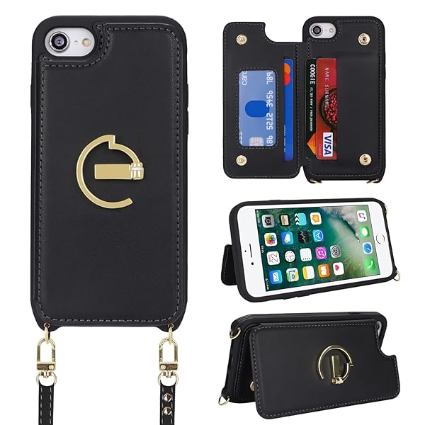 スマホショルダー iPhone se ケース 第3世代 iphone se3 ケース ショルダー リング付き レザー 肩掛