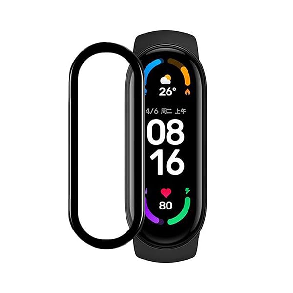 【2枚セット】For Xiaomi Mi Smart Band 6 フィルム シャオミ Mi Band 6 液晶保護フィルム PMMA+PC製素材
