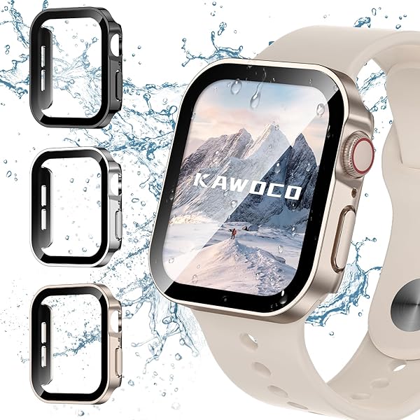 【3枚セット】 アップルウォッチ 防水 カバー 保護 iWatch 46mm Series10 直角エッデザイン apple watc