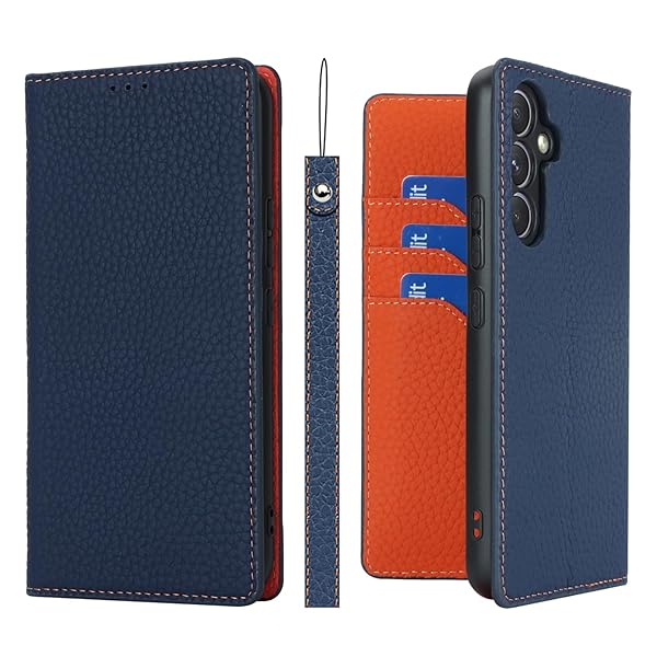 Galaxy A55 5G ケース ギャラクシーa55 ケース Galaxy A55 ケース 本革 手帳型 ストラップ au スマホケ