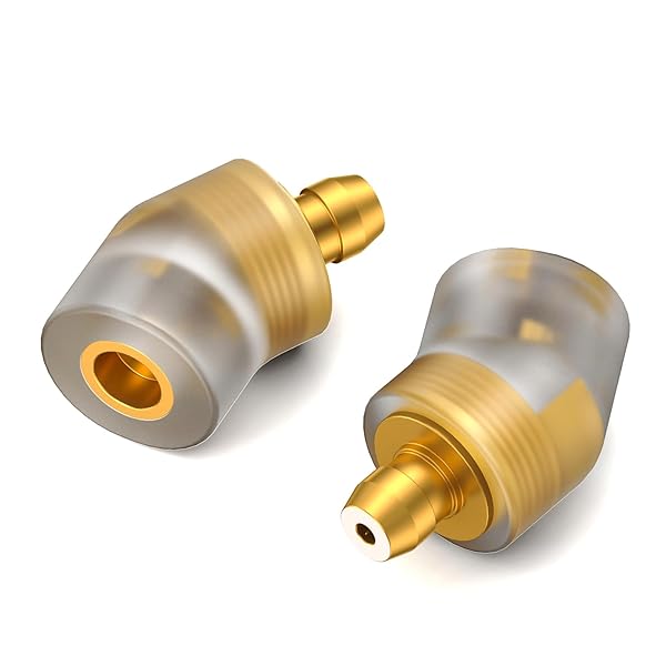 MMCX (リケーブル側) to EAR (イヤホン側) アダプター コネクター 金メッキプラグ 統合成形技術