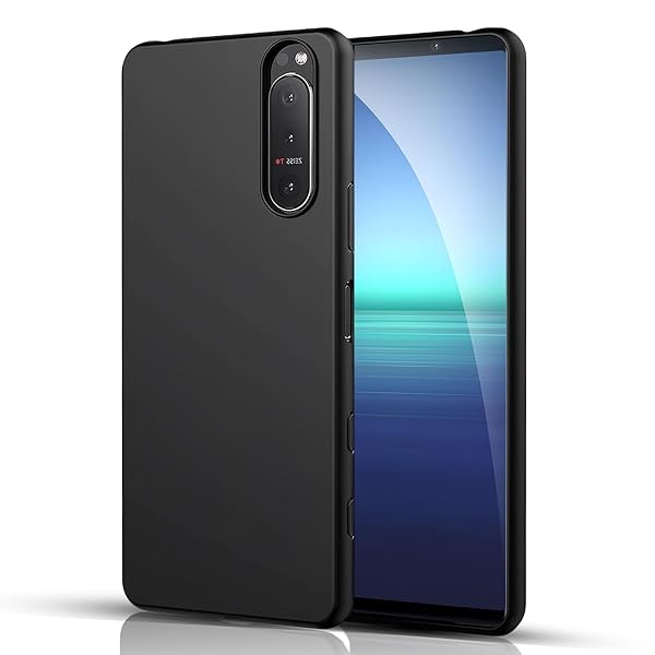 Xperia 5 II ケース ブラック SO-52A/SOG02対応 用の保護ケース TPU [傷防止 軽量 柔軟 薄型 耐衝撃 携