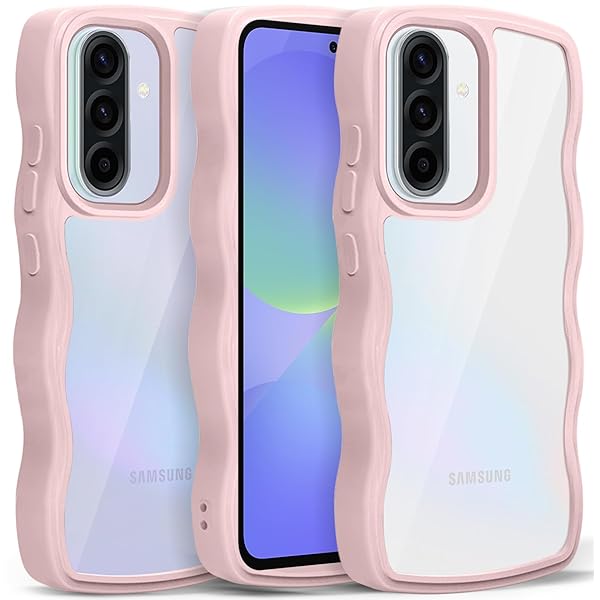 Galaxy A36 5G /A56 用 ケース/SC-54F 用 ケース クリア ウェーブ おしゃれ 韓国 かわいい 可愛い ギ