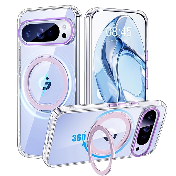 【米軍MIL規格・Magsafe対応】Google Pixel 10 Pro XL 用 ケース MagSafe対応 リング360°回転スタンド機