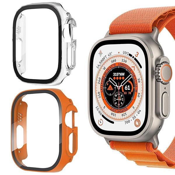 【2個入り】FALSAD Apple Watch カバー Ultra/Ultra2 対応アップルウォッチ 49mm 保護ケース、PC素材と