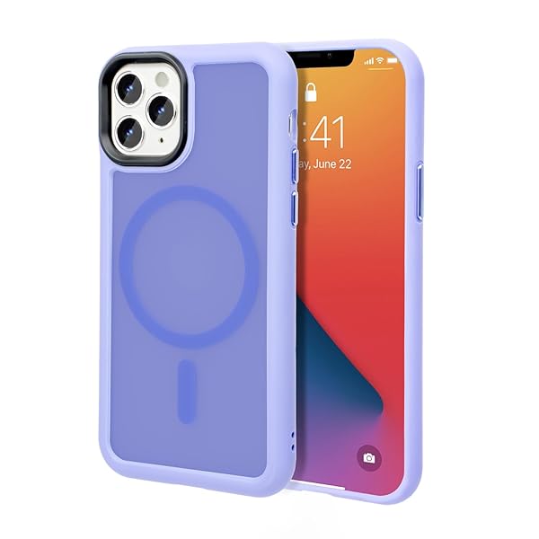 【米軍規格・Magsafe対応】 iPhone 11 Pro 用 ケース 半透明 マグネット搭載 ワイヤレス充電 耐衝