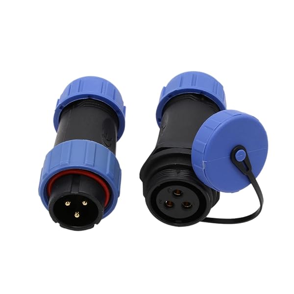 HangTon HE21 3ピン オスメスケーブルプラグソケット 円形防水電源コネクター 30A LED/船舶/照明器