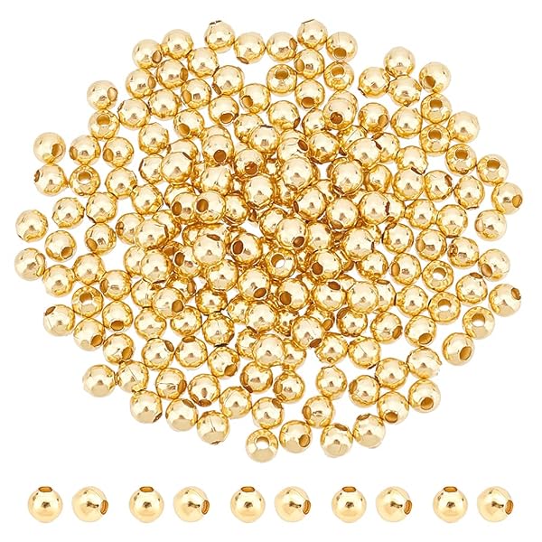 約200個 ラウンドビーズ 4mm 304ステンレス製スペーサービーズ ロンデルビーズ 丸玉 マルイビ