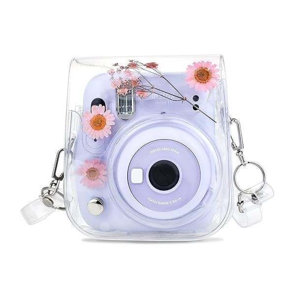チェキ mini 12 ケース,Fujifilm instax mini8・mini8+・mini9・mini11・mini40 ケース ショルダーストラップ