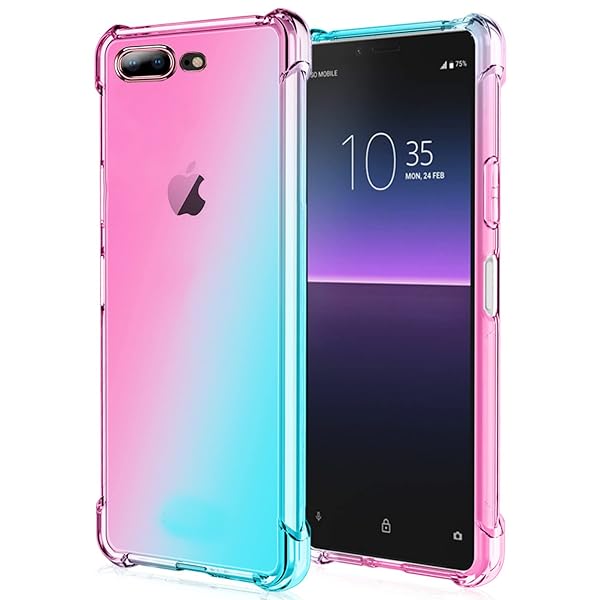 iPhone 8 Plus用 ケース iPhone 7 Plus用 ケース クリア TPU 薄型 軽量 グラデーション スマホケース