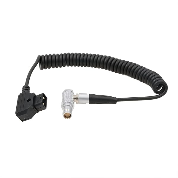 Dタップ - 4ピンメス DC入力電源ケーブル ZHIYUN Crane 3Sカメラスタビライザー用 (右角)
