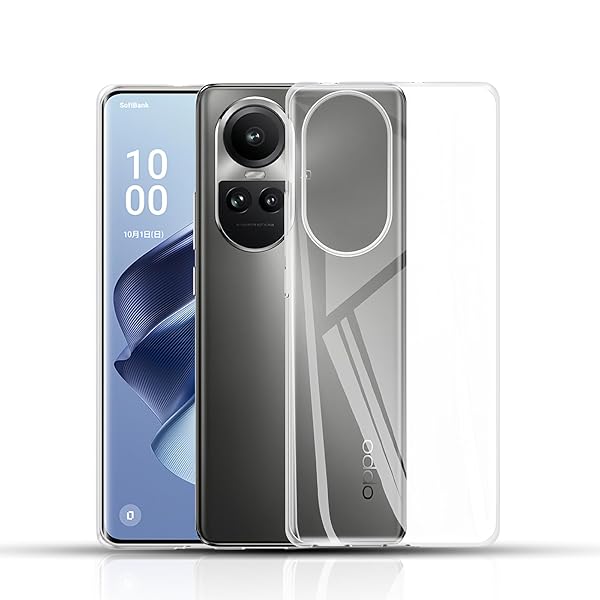 FOR OPPO Reno 10 Pro 5G 耐衝撃 ケース Reno 10 Pro 5G カバー ストラップホール クリア 指紋防止 軽量