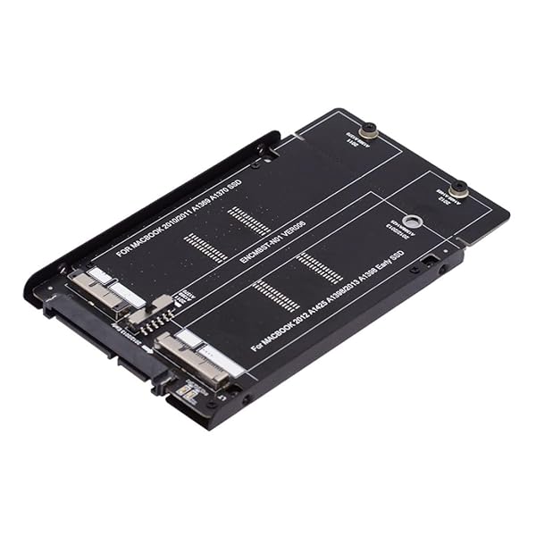 12+6ピン & 17+7ピン MAC SSD - 2.5インチ SATA 2 in 1コンボケースエンクロージャアダプター 2010 2011 20