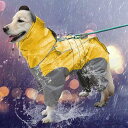 犬レインコート 犬用 ポンチョ ペットレインコートカッパ 雨合羽 防水 防雪 防塵 防風 小型犬 中型犬 大型犬 帽子付き 耐久性 通気 着脱簡単 快適 完全防水 多サイズ (12, イエロー)(4)