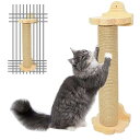 HEEOREV 猫爪とぎポール つめとぎ 爪研ぎ 爪とぎ 猫つめとぎ スクラッチポール ツメとぎキャットタワー インテリア 可愛い 安定 頑丈 長持ち 縦置き型 運動不足やストレス解消 天然サイザル麻 木製 き ケージ つめとぎ組み立て簡単(D)