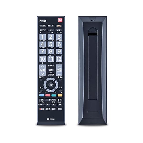 CLVIZCXOM CT-90421 交換用リモコン for Toshiba 東芝 液晶テレビ用リモコン LCD TVリモコン 設定不要 操作簡単 40S5・32S5・24B5・19B5など対応可能