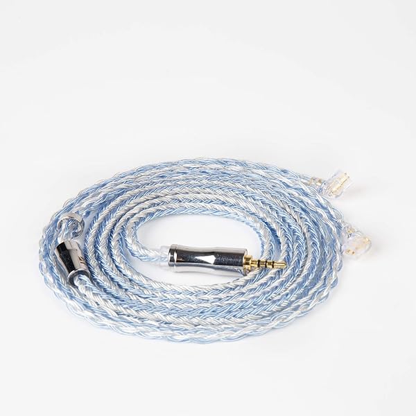 Yinyoo イヤフォン ケーブル 2pin QDC 2.5mm イヤモニ アップグレードケーブル KBEAR KBX4919 【展】Expension ヘッドフォン 交換用ケーブル 銀メッキ線 24芯 イヤホン リケーブル 4極 バランス プラグ