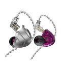 Yinyoo カナル型 イヤホン 有線 イヤモニ型 CCA C10PRO イアフォン Wired Earphones イヤモニ ハイブリッド イヤフォン おしゃれ ステレオ インイヤー モニター 中華 2pin リケーブル対応 (紫・マイク付き)(2)