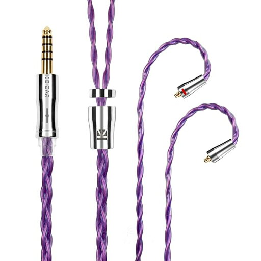 Yinyoo アップグレードケーブル mmcx 4.4mm KBEAR 耀 KBX4989 6N単結晶銅 4芯 ヘッドフォン 交換用ケーブル バランス イヤホン リケーブル hi-fiオーディオ イヤフォン ケーブル (パープル・mmcx4.4mm) Yinyoo アップグレードケーブル mmcx 4.4mm KBEAR 耀 KBX4989 6N単結晶銅 4芯 ヘッドフォン 交換用ケーブル バランス イヤホン リケーブル hi-fiオーディオ イヤフォン ケーブル (パープル・mmcx4.4mm)