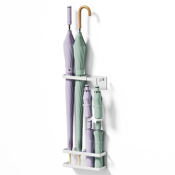 マグネット 傘立て アンブレラスタンド 玄関 ラック 傘掛け 玄関ドア用 玄関収納 スリム ホ