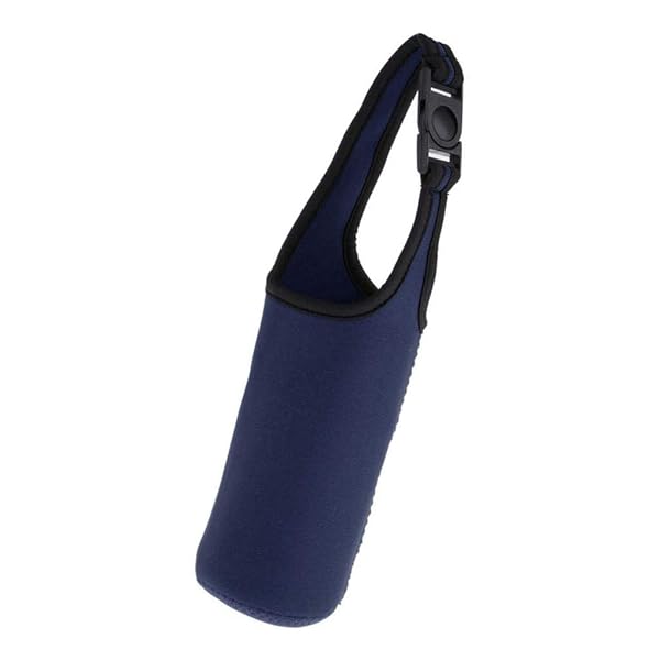 水筒ケース 900ml用 水筒カバー 断熱ネオプレン カバー 小物収納 登山 アウトドア, 紺