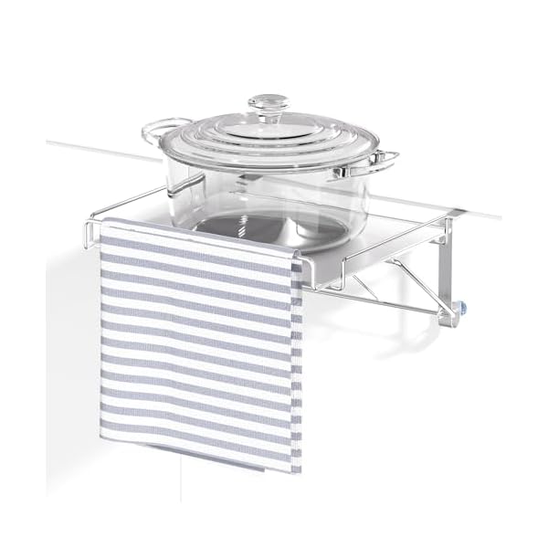 キッチン 折りたたみ作業台 タオルハンガー付き 補助テーブル 簡易テーブル 引掛け式 キッ