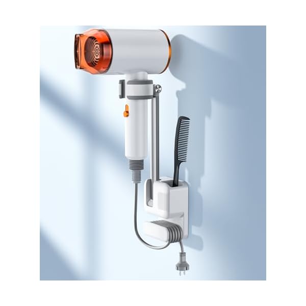 【貼り付けシール3枚付き&壁掛け】ドライヤーホルダー ドライヤースタンド 壁掛け ドライヤ