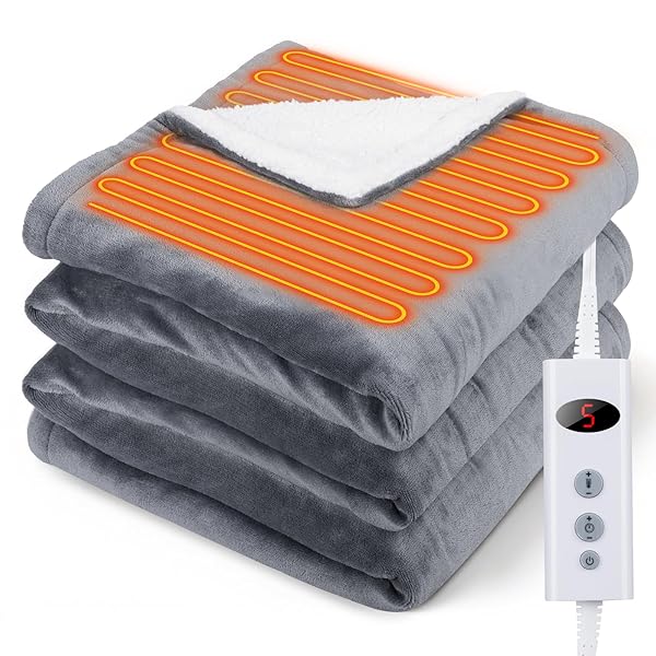 電気毛布 敷き 掛け200×140cm 電気膝掛け【ダブルサイズ＆2025進化した高性能コントロール＆