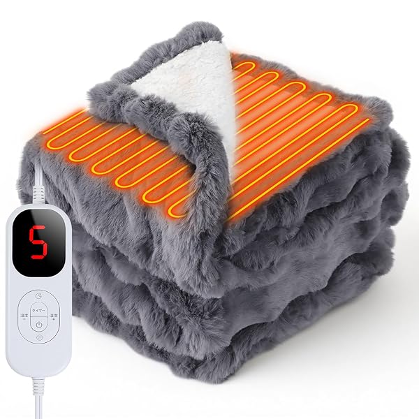 電気毛布 敷き 掛け 電気膝掛け【200×140cm ダブルサイズ＆2025高性能コントローラー】電気掛