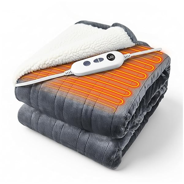 電気毛布 掛け敷き兼用 電気ひざ掛け 電気ブランケット160*130cm 9段階温度調整 9つタイマー機