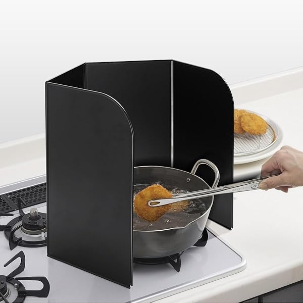 【汚れが目立ちにくい】 コンパクトレンジガード 油はねガード 4面タイプ 使うときだけ! IH