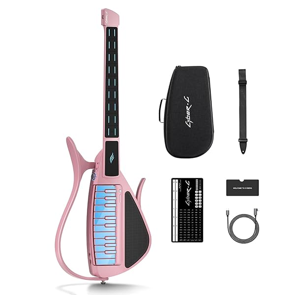 Enya スマート弦なしギター、ポータブル多機能ギター、アプリコントロール、スマートコー