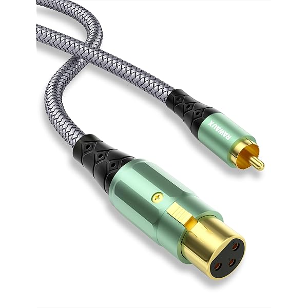 XLR to RCAケーブル サブウーファーケーブル 24K金メッキ XLRメス to RCAオス ステ...