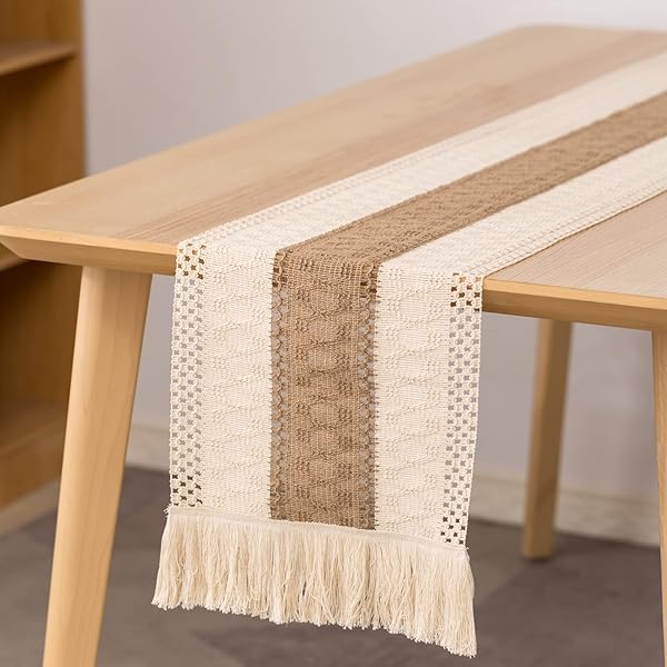 青未了 テーブルランナー 麻 おしゃれ 北欧 レースボーダー リネン布 テーブルらんなー テーブルセンタークロス 水洗 食卓飾り 180 x 30cm A