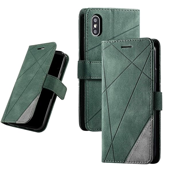 iPhone X/Xs 手帳型 財布型 カード収納 スタンド機能 サイドマグネット TPUケース 軽量 ストラッ