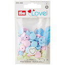 Prym プリム カラースナップボタン ハート 12.4mm ライトピンク・ライトグリーン・ライトブルー 30組入 PRM393030