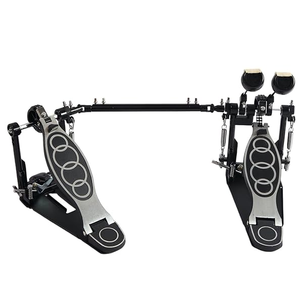ツインペダル ダブルベースペダル ダイレクトドライブ式 バスドラムキック用 フットペダル付 滑り止めグリル設計 ツインドラムペダル 調節可能 パーカッション用 ...