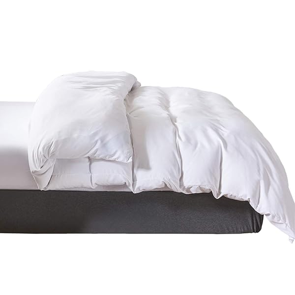 掛けふとんカバー クイーン 210x210cm ホワイト 綿混 無地 布団カバー 洗い替え 防ダニ 防シワ