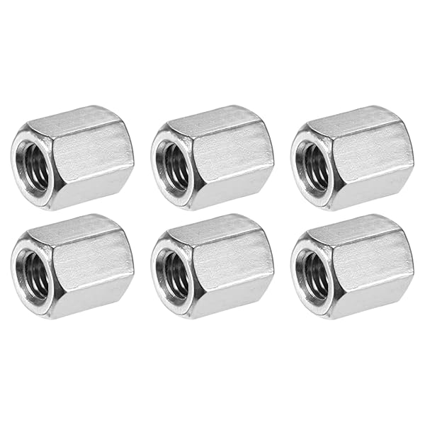 Rakuten - 6個入り M8 x 1.25ピッチ 六角結合ナット、15mm/0.59