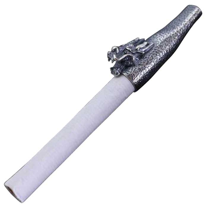 【送料無料】 龍頭 龍煙管 シルバー 和柄 和風 竜 ドラゴン 喫煙具 煙草 葉タバコ タバコ ギフト パイポ 葉巻 メンズ 男性用