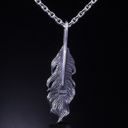龍頭-SilverAccessories WebShop-のペンダント フェザー メンズ 送料無料 龍頭 鳳凰 羽 ペンダントトップ 燻し シルバー ネイティブ 日本 和柄 和風 おしゃれ あす楽｜アングル3