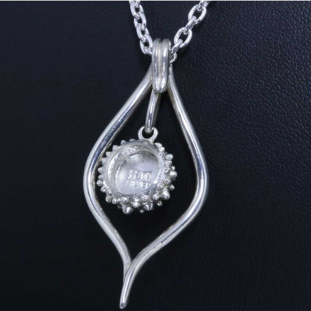 ペンダント メンズ 龍頭 流線×霰 ベビー ペンダントトップ ブルートパーズ シルバー ブランド 伝統技法 和柄 和風 メンズ 男性用 ギフト プレゼント