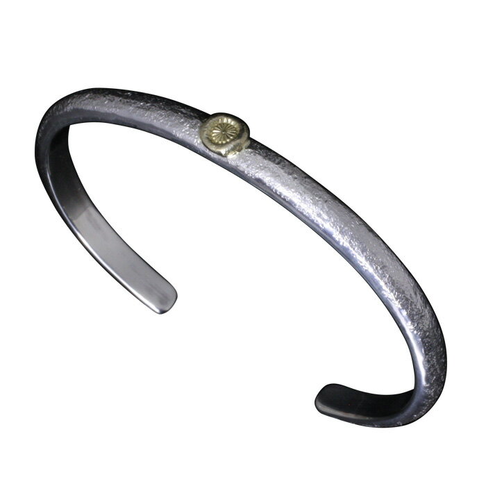 楽天龍頭-SilverAccessories WebShop-菊花紋章 バングル メンズ 龍頭 甲丸 岩石 菊紋 バングル シルバー K18 ゴールド 愛国 和柄 和風 ハンドメイド メンズ 男性用 おしゃれ ギフト プレゼント