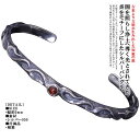バングル メンズ シルバー 龍頭 火焔 シルバーバングル 燻し仕上げ ブルートパーズ ガーネット アメジスト ペリドット ムーンストーン シンプル 和柄 和風 ハンドメイド 男性用 おしゃれ ギフト プレゼント(4)