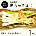 【送料無料・即発送可】沖縄県産 島らっきょう1kg(土付き)食べ方説明書付き国産 ラッキョウ らっき ...