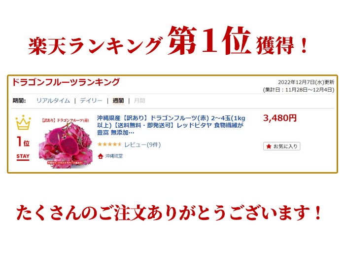 沖縄琉堂の沖縄県産【訳あり】ドラゴンフルーツ(赤) 2～4玉(1kg以上)【送料無料・即発送可】レッドピタヤ 食物繊維が豊富 無添加 沖縄 フルーツ 新鮮直送｜アングル3
