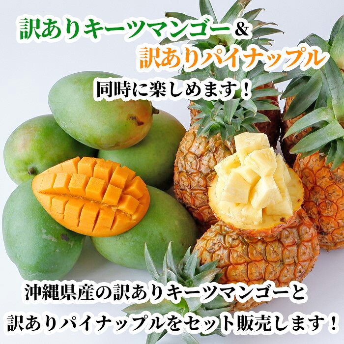 沖縄琉堂の沖縄県産【訳あり】キーツマンゴー(幻のマンゴー)＆沖縄県産【訳あり】パイナップル食べ比べセット 4～8玉(4kg以上)＆2～4玉(2kg以上)【送料無料・即発送可】新鮮直送｜アングル3